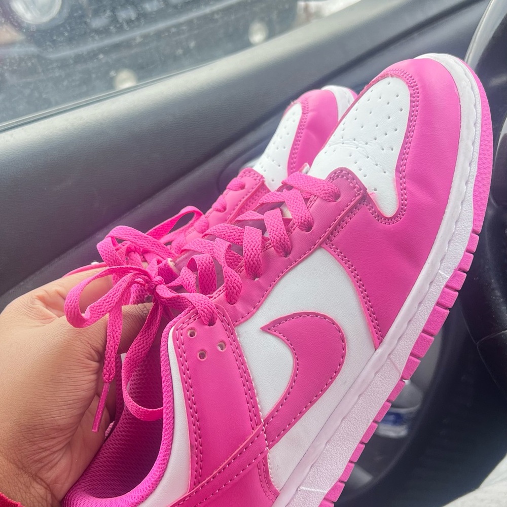 Nike Women's Pink and White Sneakers